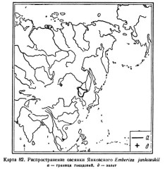 Овсянка Янковского - Emberiza jankowskii карта ареала