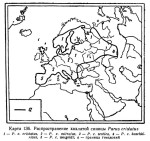 Хохлатая синица - Parus cristatus карта ареала обитания-2