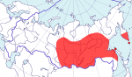 Turdus obscurus map areal карта ареала обитания