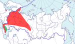 Зарянка - Erithacus rubecula карта ареала обитания-2