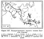 Черный чекан - Saxicola caprata карта ареала обитания-1