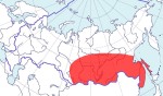 Мухоловка таежная - Ficedula mugimaki карта ареала