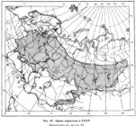Ареал коростеля в СССР